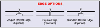 Sound Barrier Tile Edge Options
