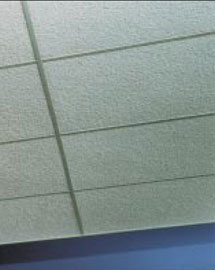 Painted Nubby Fiberglass Acoustical Ceiling Tiles